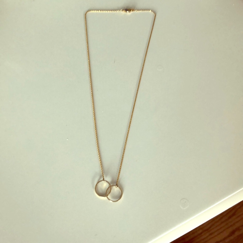 16in gold double loop necklace